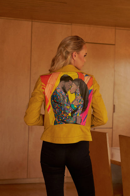 Love Collection Nappa Leather Jacket - Amber