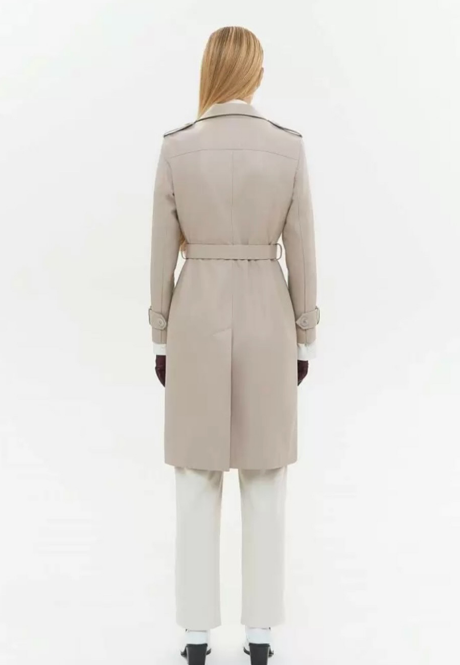 CLASSIC COAT IN LAMBSKIN <br> IVORY